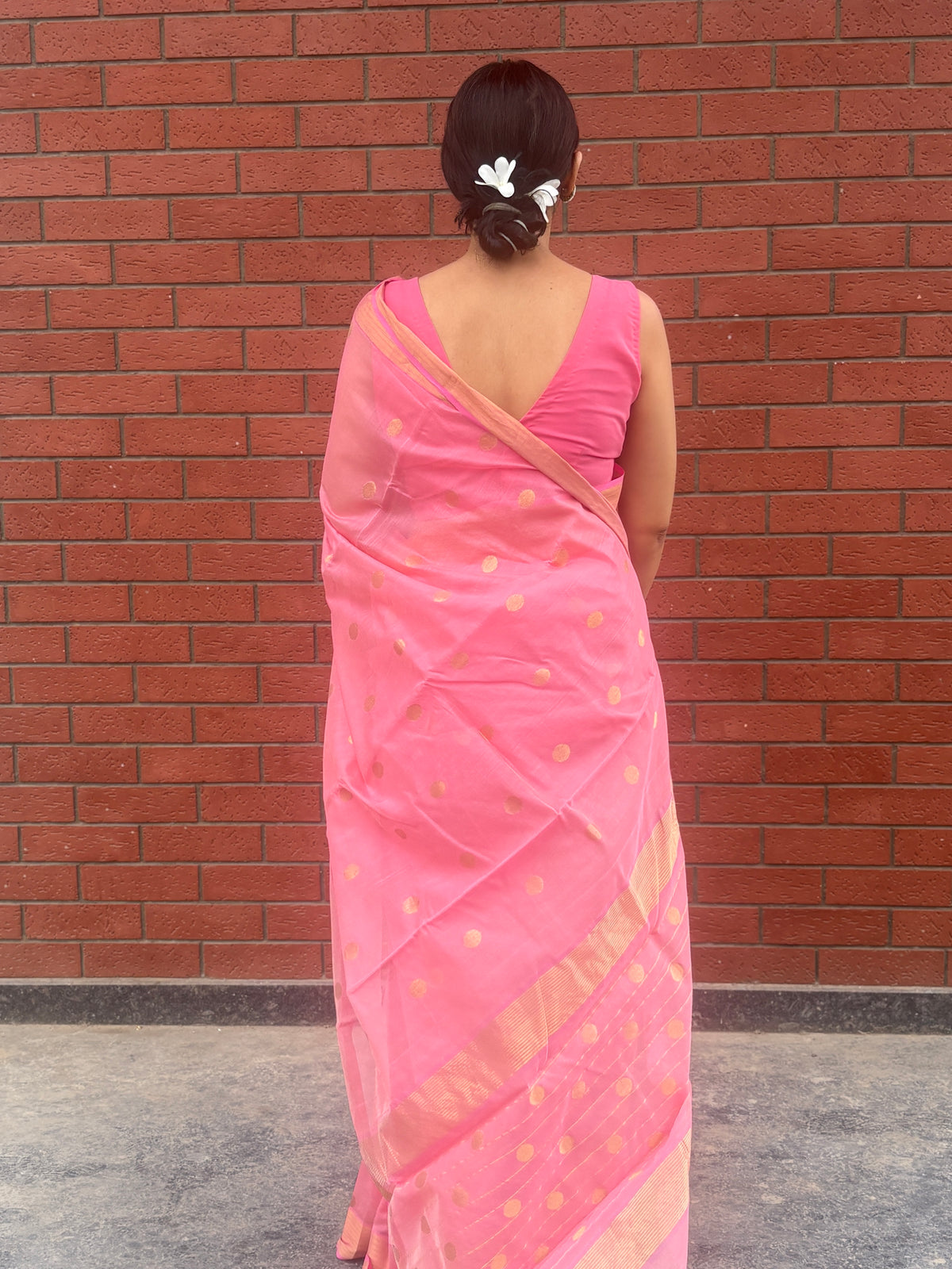 Chanderi Saree Pastel Pink