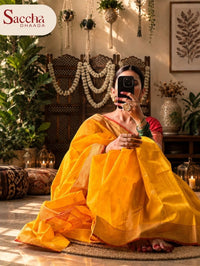 Chanderi Saree Yellow