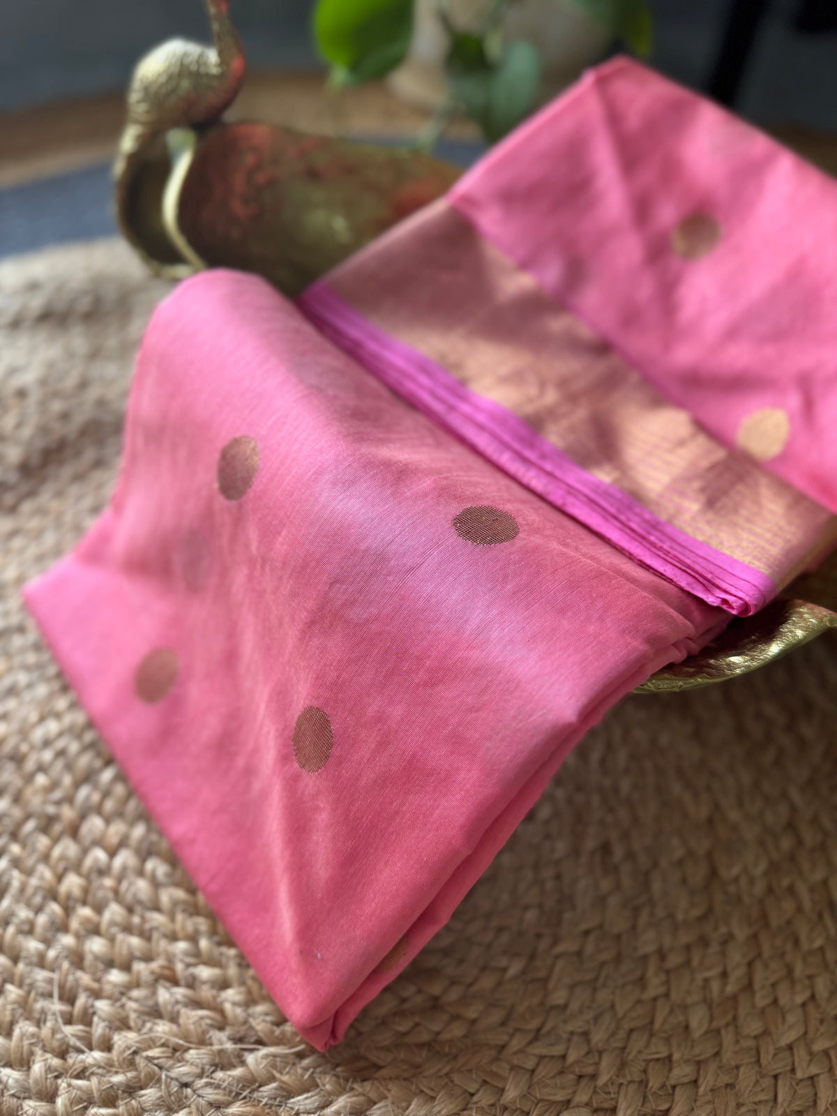 Chanderi Saree Pastel Pink