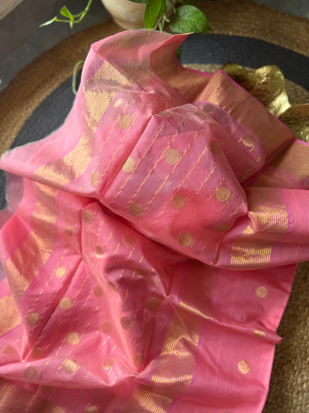 Chanderi Saree Pink