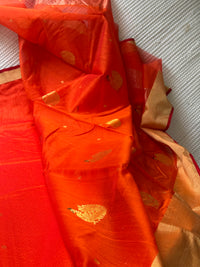 Chanderi Saree Red