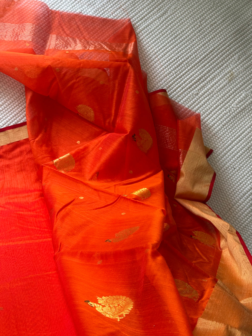 Chanderi Saree Red