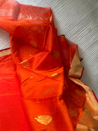 Chanderi Saree Red