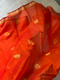 Chanderi Saree Red