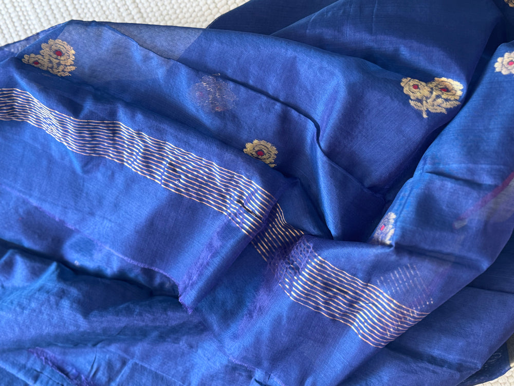 Chanderi Saree Blue