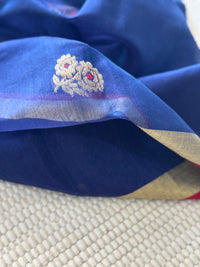 Chanderi Saree Blue