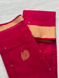 Chanderi Saree Maroon