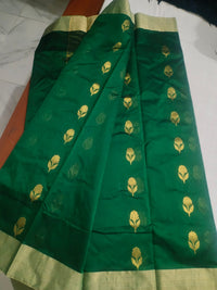 Chanderi Saree Green