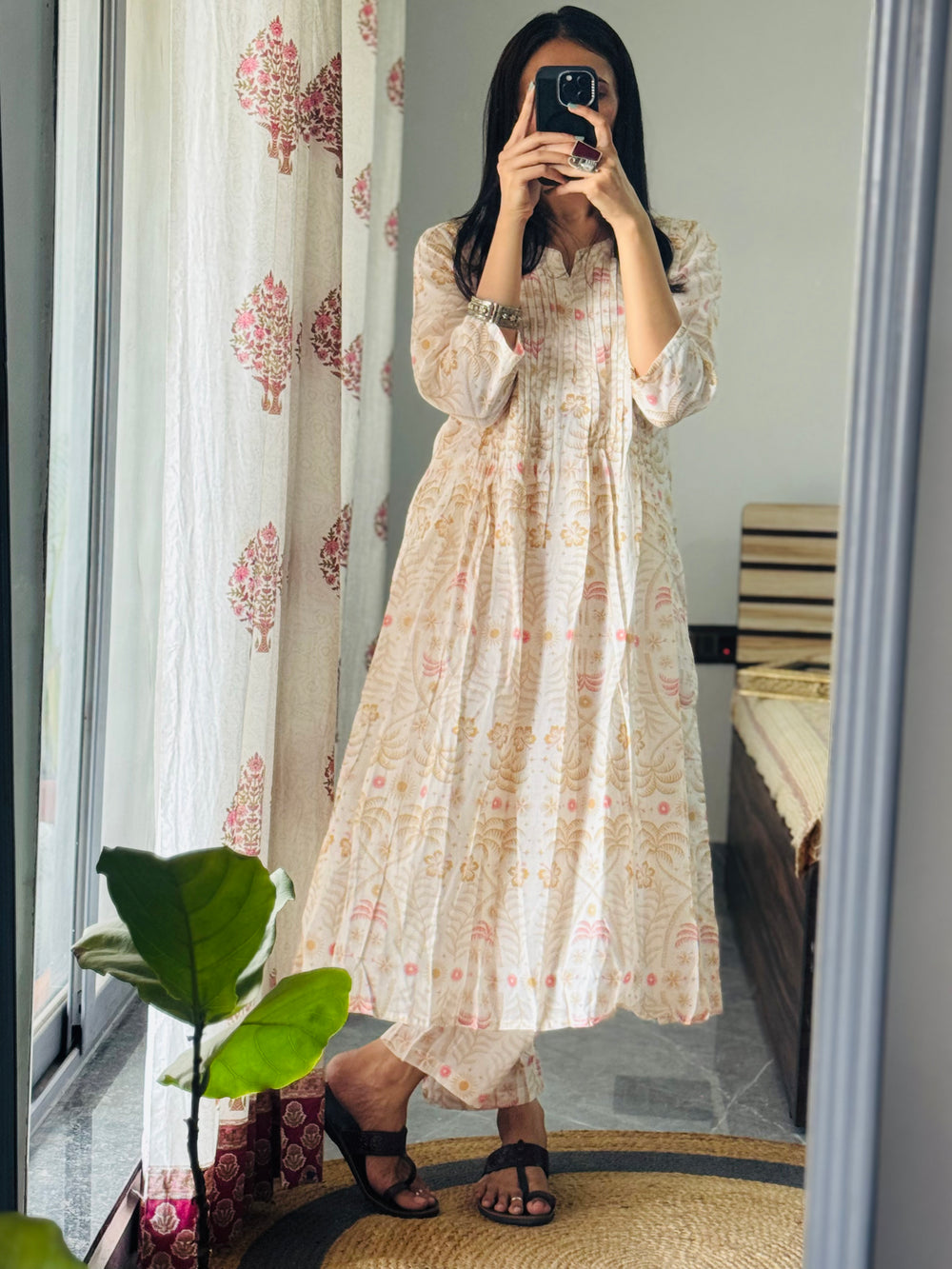 MUL COTTON CO-ORD SET ( beige)