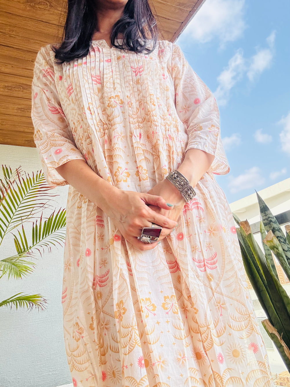 MUL COTTON CO-ORD SET ( beige)