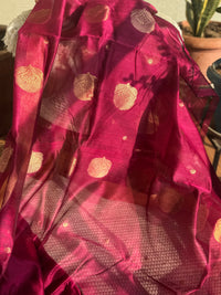 Chanderi Saree Red